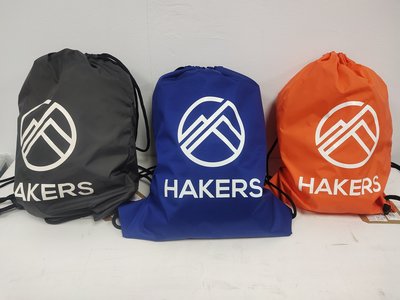 台灣自創品牌Hakers~(防水束口後背包）藍色、橘色、灰色任挑兩個一組販售、31x44cm,原價一個390