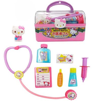 Hello Kitty 醫生玩具附手提盒，扮家家酒/角色扮演/家家酒/飾品配件/玩具/婦幼，X射線【C131426】
