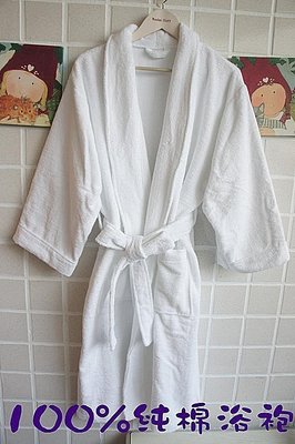((偉榮毛巾))五星飯店-NG款-柔白色~厚款柔軟舒適浴睡袍 ，享受高品質的居家生活