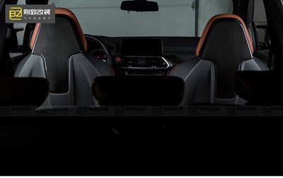 新款寶馬M3 G80改裝小包圍干碳纖維內飾件頭枕后蓋飾板座椅背－請詢價