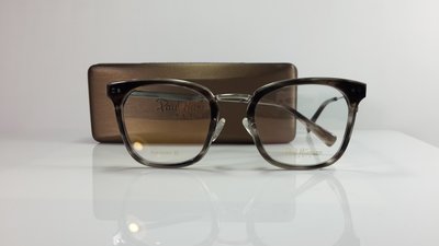 PAUL HUEMAN 光學眼鏡 PHF-5104A-C3 (琥珀灰-銀) 韓國潮框。贈-磁吸太陽眼鏡一副