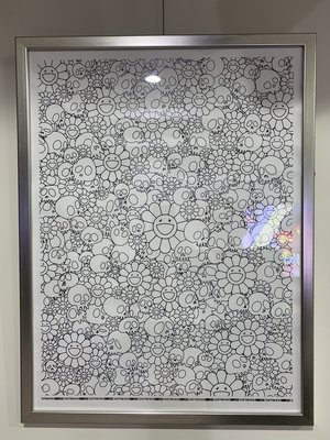 TAKASHI MURAKAMI Skulls & Flower Black White ComplexCon展覽限定版畫 含框銷售