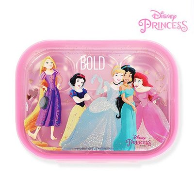 ♀高麗妹♀韓國  Disney PRINCESS 迪士尼公主 304不鏽鋼/雙層隔熱可分拆/防漏樂扣蓋 五分格餐盤.餐盒