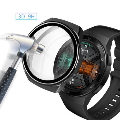 【手錶錶帶】適用華為watch GT2e手錶全包一體鋼化膜保護套GT2E防摔硬殼電鍍套