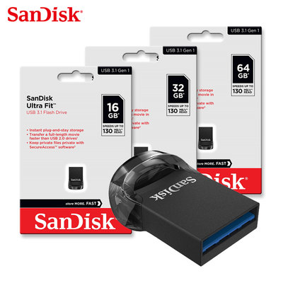 SanDisk Ultra Fit CZ430 32GB USB3.1 高速 迷你 隨身碟 (SD-CZ430-32G)