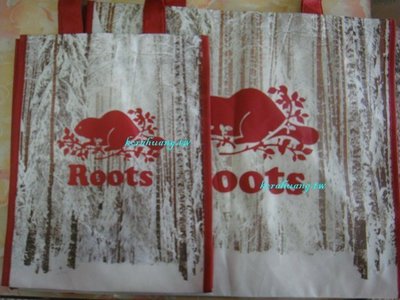 限量 roots 2017冬季 品牌日 環保 購物袋 (小) 直式 24.5*30.5 CM 側寬13 現貨1 另有中款