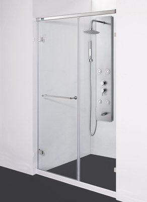 《振勝網》和成衛浴 SU2W 晶亮型 無框 一字二門 淋浴拉門 一固一開門 淋浴門 / 8mm 強化玻璃