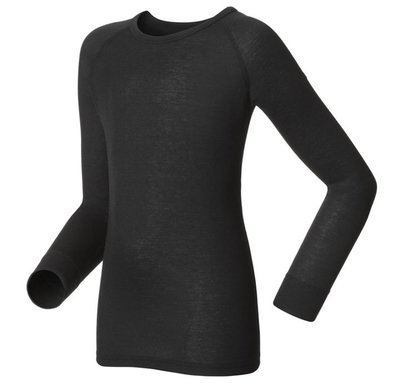 【速捷戶外】《ODLO》瑞士ODLO 10459 機能銀纖維長效保暖底層衣長袖 - -兒童 黑