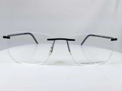 『逢甲眼鏡』PORSCHE DESIGN鏡框 全新正品 無框 黑色金屬鏡腳 極輕舒適【P8321S3 A】
