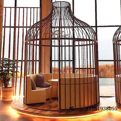 鳥籠鐵藝鳥籠裝飾特大號鳥籠戶外超大型鳥籠酒店餐廳鳥籠巨型鳥籠卡座籠子