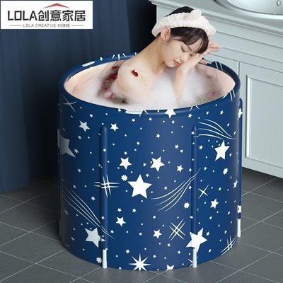 -泡澡桶可折疊家用全身加厚成人浴缸大號圓形自動