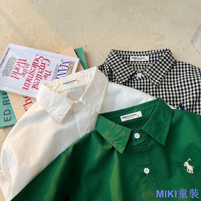 MK童裝♕ Childhood ♕ 兒童襯衫 春季新品 寶寶襯衫 潮 兒童外套 男女童長袖休閒上衣