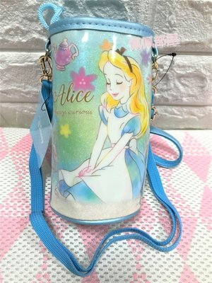 【迪士尼】日本正版 愛麗絲夢遊仙境 愛麗絲 時間兔 手提 單肩 斜背 水壺套 水壺袋 水瓶套 環保瓶套 水壺保溫套