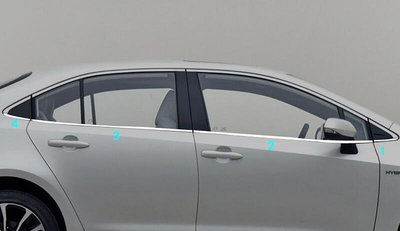 豐田 TOYOTA 19-21年 12代 ALTIS 車窗飾條 下車窗飾條 車窗亮條 8件裝 不鏽鋼