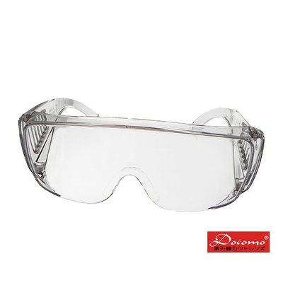 (防疫首選) Docomo最大型護目鏡 全透明鏡片 可加戴眼鏡