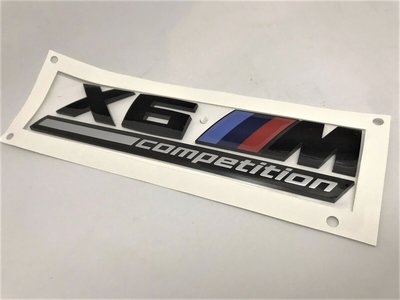 【歐德精品】現貨.德國原廠BMW F96 X6M Competition 高光黑字標 Emblem X6M字標
