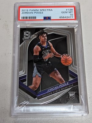 2019-20 Panini Spectra #128 Jordan Poole RC PSA10