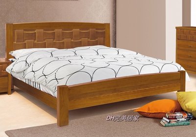 【DH】商品貨號N091-1《木之》5尺柚木實木雙人床架組/不含床頭櫃。備有六尺(同款系列套組。另計)主要地區免運費