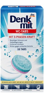 【好厝邊】德國原裝-Denkmit 清潔 去垢抑菌 400g 馬桶清潔發泡錠16入/一盒 8558