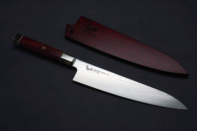 💖 三昧  丸章 💖【荒波 西式牛刀 21cm 附桐箱 (含鞘)】日本製  廚房刀具 八煌刃物