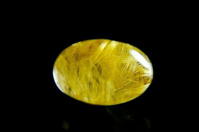 [Disk水晶][金黃透亮]黃金鈦晶花水晶戒面CL-22