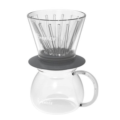 【熱賣下殺】Brewista雙層玻璃手沖咖啡過濾杯 扇形 2-4人送濾紙 Bonavita pro