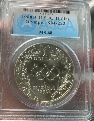 1988美國1美元銀幣，奧林匹克！【店主收藏】23875