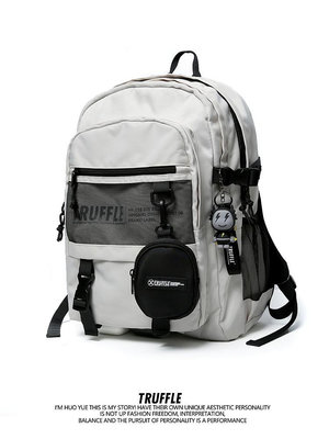 熱銷·TRUFFLE日系大容量休閑雙肩包男高中初中書包大學生旅行電腦背包.