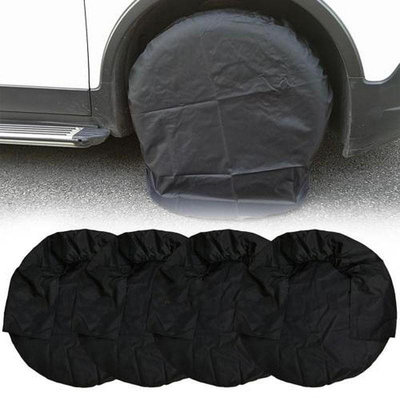 4件/套82CM 32寸汽車輪胎罩 防曬牛津布備胎通用款輪胎保護罩防塵套