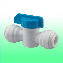 【年盈淨水】Z-BV-Q1564一型塑膠球閥 3/8"*1/4"OD/3分管對接2分管開關，RO逆滲透 淨水器專用零配件