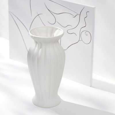 北歐現代簡約插花花器白色陶瓷花瓶創意居家裝飾花園書~特價
