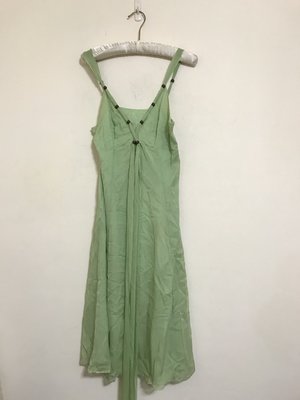 歐系品牌 see by chloe 綠色 細肩帶 洋裝 蠶絲材質 20180906-2