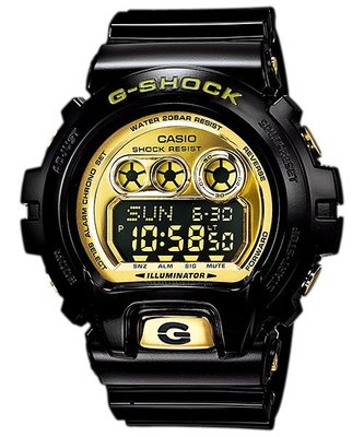 【金台鐘錶】CASIO卡西歐 G-SHOCK 200米防水 男錶 時尚配色 (黑金狂潮) GD-X6900FB-1