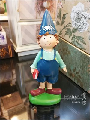 【現貨】尖帽子小矮人精靈男孩女孩波麗娃娃一對｜24H台灣出貨｜居家庭院擺飾 開店送禮 店面櫥窗　。宇軒家居生活館。