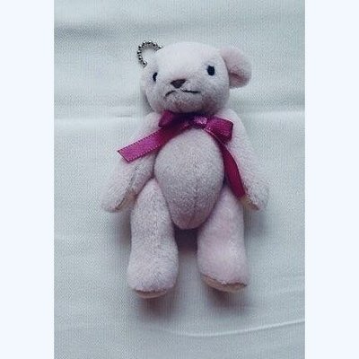 粉色 小熊 泰迪熊 絨毛 玩偶 玩具 包包 吊飾