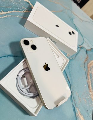 拆封展示品🍎 iPhone 13 128G白色 🍎💟電池🔋100%🔺原廠保固2024/4/4🔺只有一台