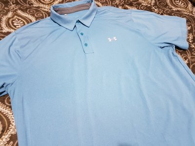 (M345)  UA  短袖POLO衫  藍色  XL