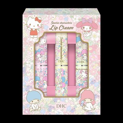 日本DHC 2019三麗鷗Hello Kitty/Melody/Twin 護唇膏禮盒，年終限定商品 交換禮物