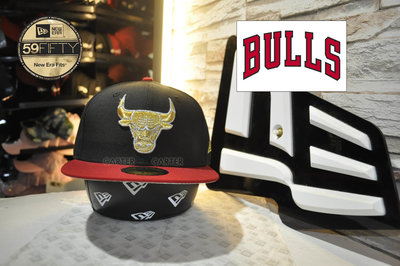 New Era x NBA Chicago Bulls 59Fifty 芝加哥公牛金色繡線銀邊紅色銀色帽簷全封帽球帽