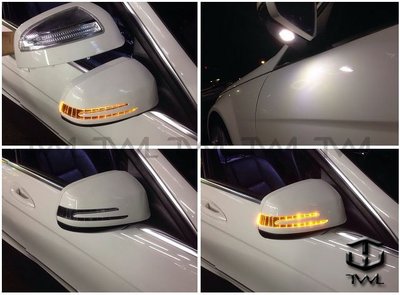 《※台灣之光※》全新BENZ W204 07 08 09 10年LED後視鏡方向燈蓋組 烤漆白