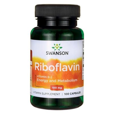 【 Swanson 】Riboflavin 維他命B2 100mg * 100顆 維生素 B-2