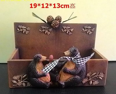 【浪漫349】美加大自然棕熊系列 - 森林棕熊毬果優質置物盒