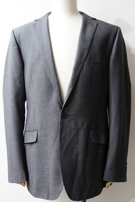 義大利品牌 SST&C 灰色 羊毛混紡 合身版 休閒西裝外套 52號