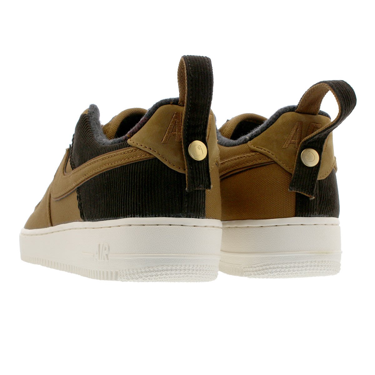 CodE= NIKE AIR FORCE 1 X CARHARTT WIP 燈心絨籃球鞋(咖啡黑)AV4113