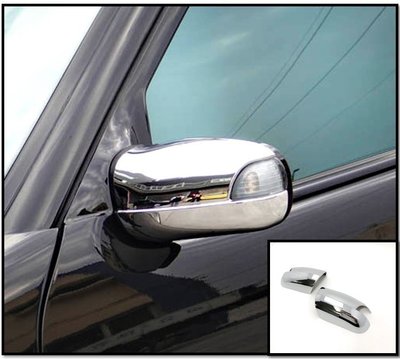 圓夢工廠 Benz W210 E250 E280 E290 E300 1996~2003 鍍鉻銀改裝後視鏡蓋後照鏡蓋飾貼