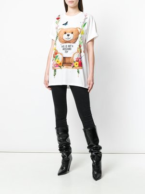 CC Collection 代購 MOSCHINO 2018 SS 鞦韆熊寬版短袖T恤 折