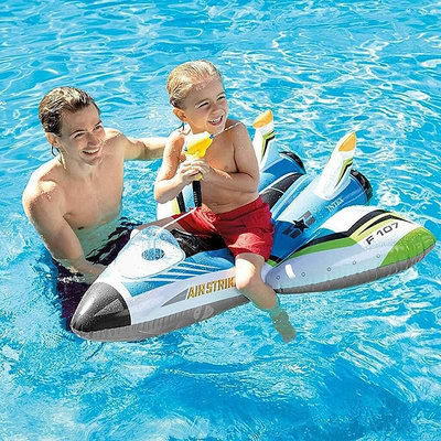 水上設備 游泳 美國INTEX57536戰斗飛船坐騎 沖浪水上用品充氣玩具兒童浮排加厚