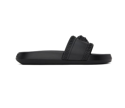 [全新真品代購-F/W23 SALE!] VERSACE 黑色 美杜莎 拖鞋 (義大利製) Palazzo