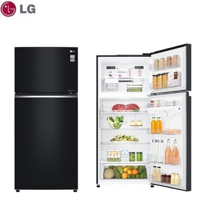 【LG】525L 雙門直驅變頻上下門冰箱《GN-HL567GBN》曜石黑 壓縮機十年保固(含拆箱定位)