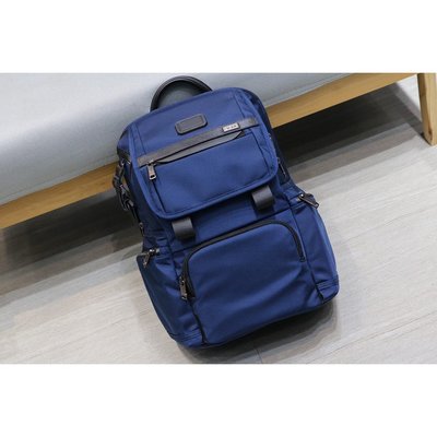 全新 TUMI 2603174D3 Alpha 3系列時尚休閒旅遊包卡扣掀蓋男款雙肩背包 筆電包 旅行包 後背包 藍